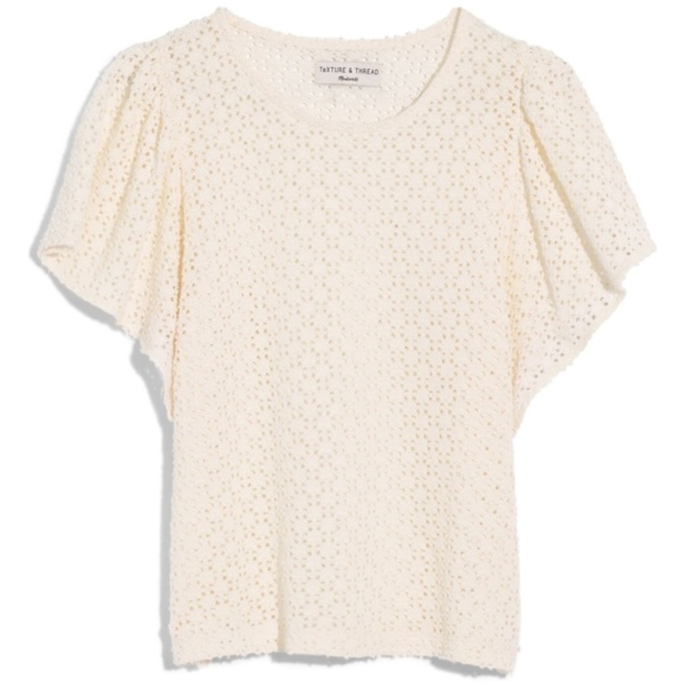 NWT Madewell Texture & thread eyelet top-XS
